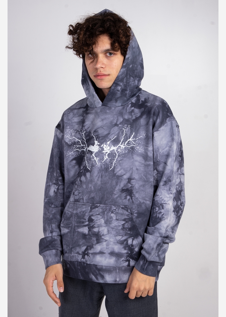 Толстовка с кап. Tie Dye Hidric 4 gray man