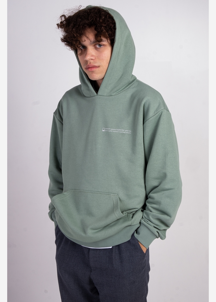 Толстовка с капюшоном 9000 unisex grey-green OS