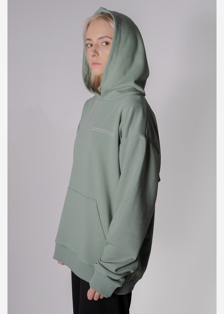 Толстовка с капюшоном 9000 unisex grey-green OS