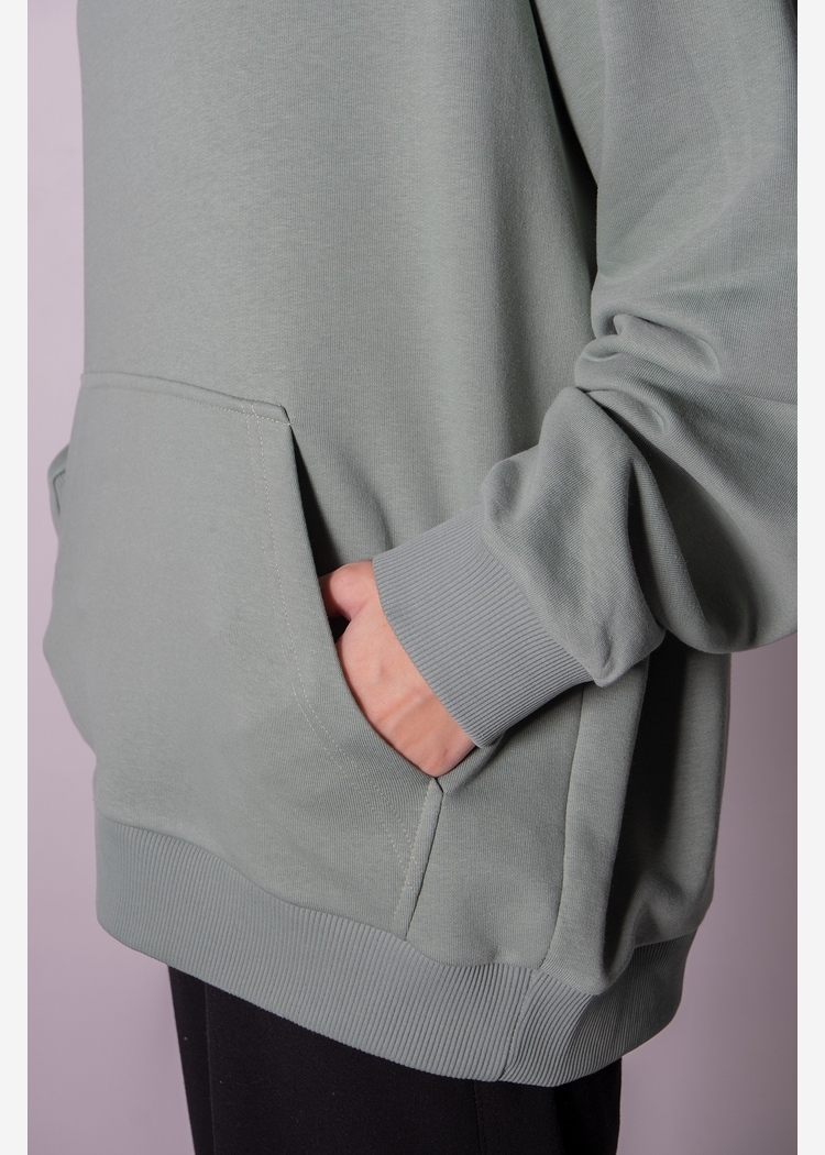 Толстовка с капюшоном 9000 unisex grey-green OS