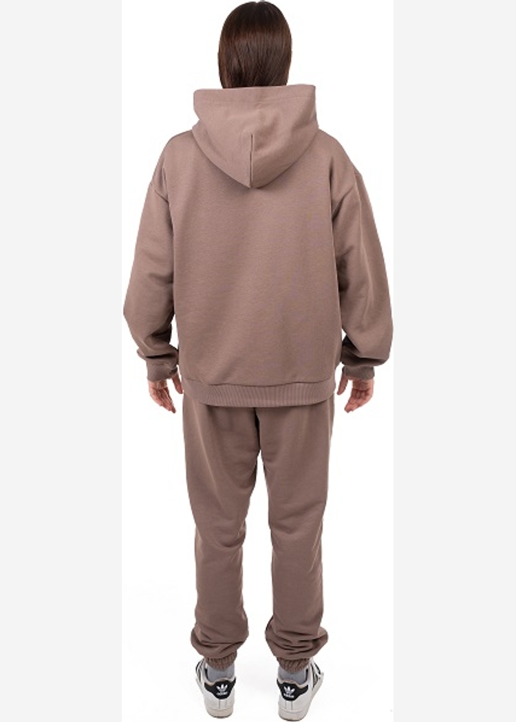 Толстовка с капюшоном 9004 W grey-brown OS
