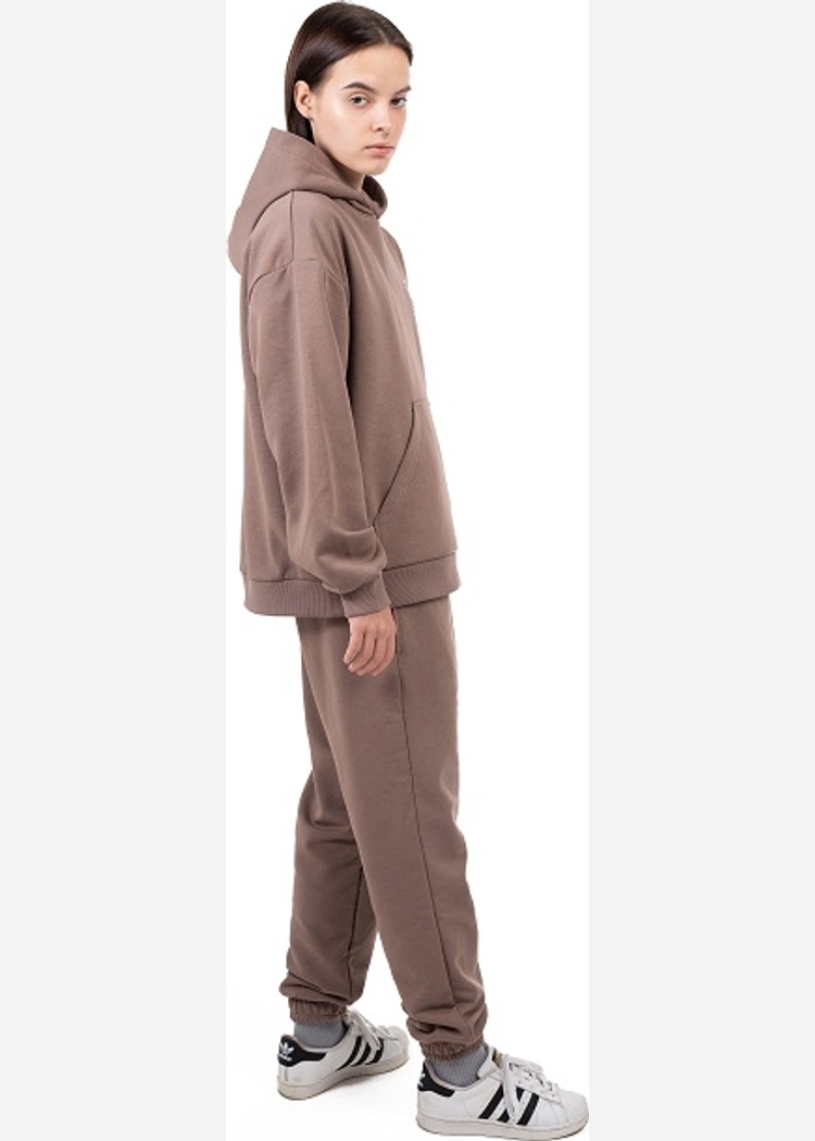 Толстовка с капюшоном 9004 W grey-brown OS