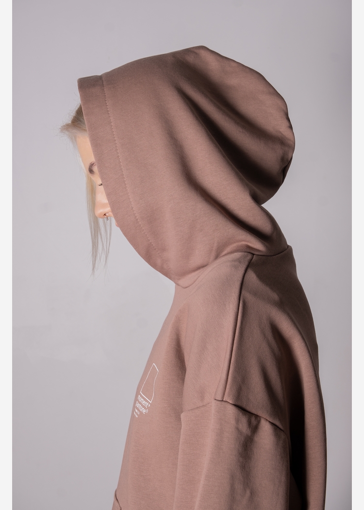 Толстовка с капюшоном 9004 W grey-brown OS