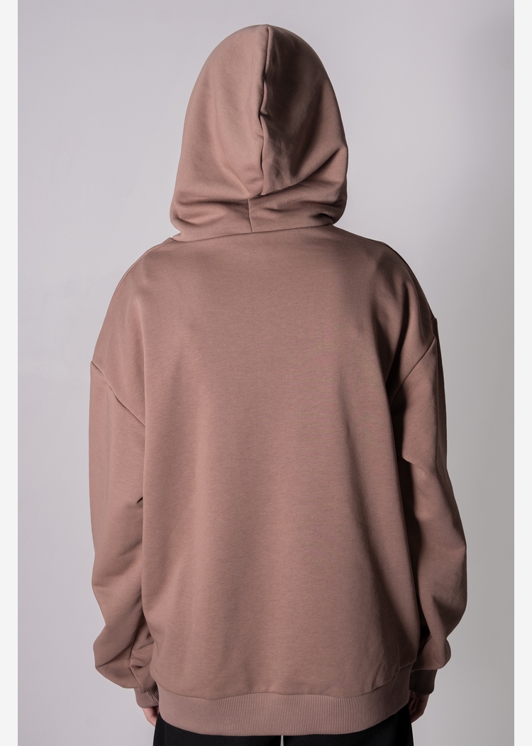 Толстовка с капюшоном 9004 W grey-brown OS