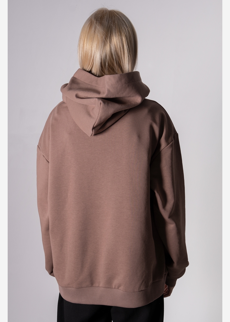 Толстовка с капюшоном 9004 W grey-brown OS