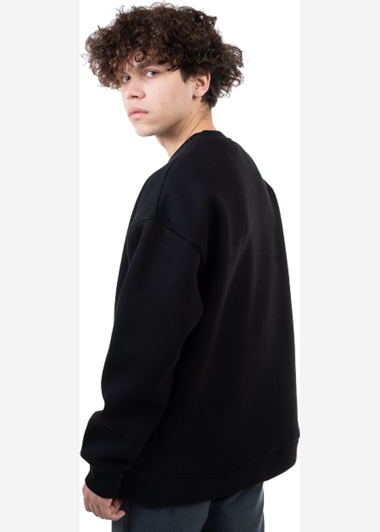 Толстовка с вышивкой 8802 Unisex Logo BRUSH черная