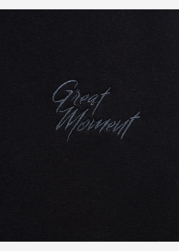 Толстовка с вышивкой 8802 Unisex Logo BRUSH черная