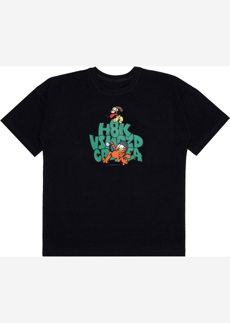 Футболка "Гарфилд" оверсайз, черный