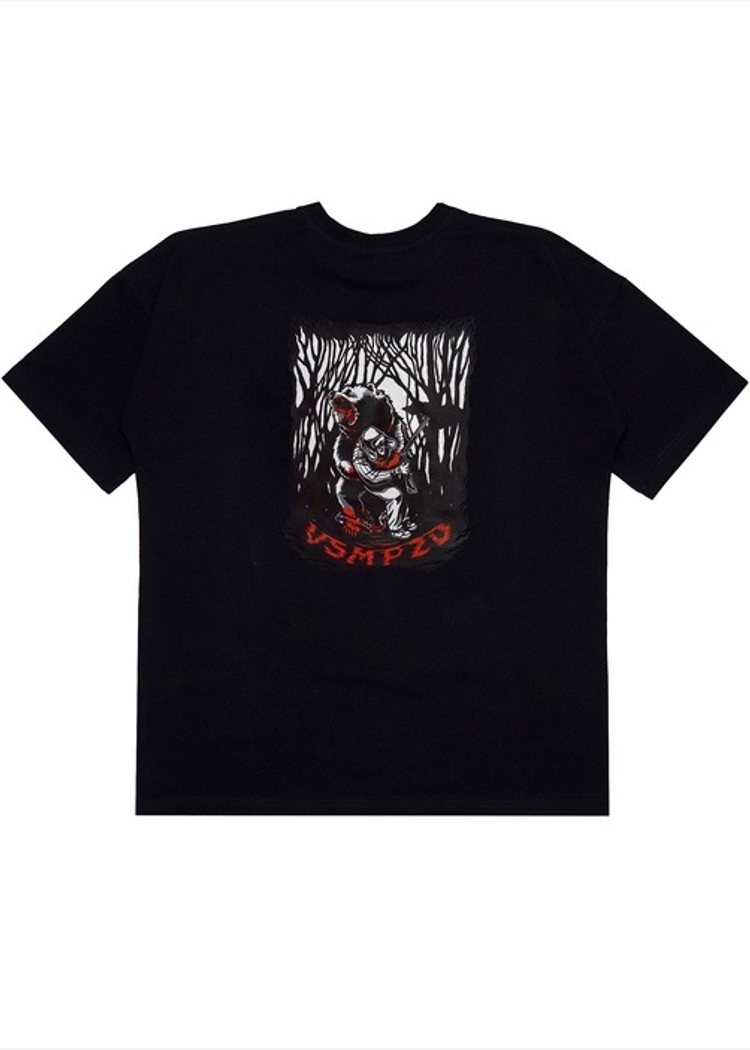 Футболка "Медведь" оверсайз, черный