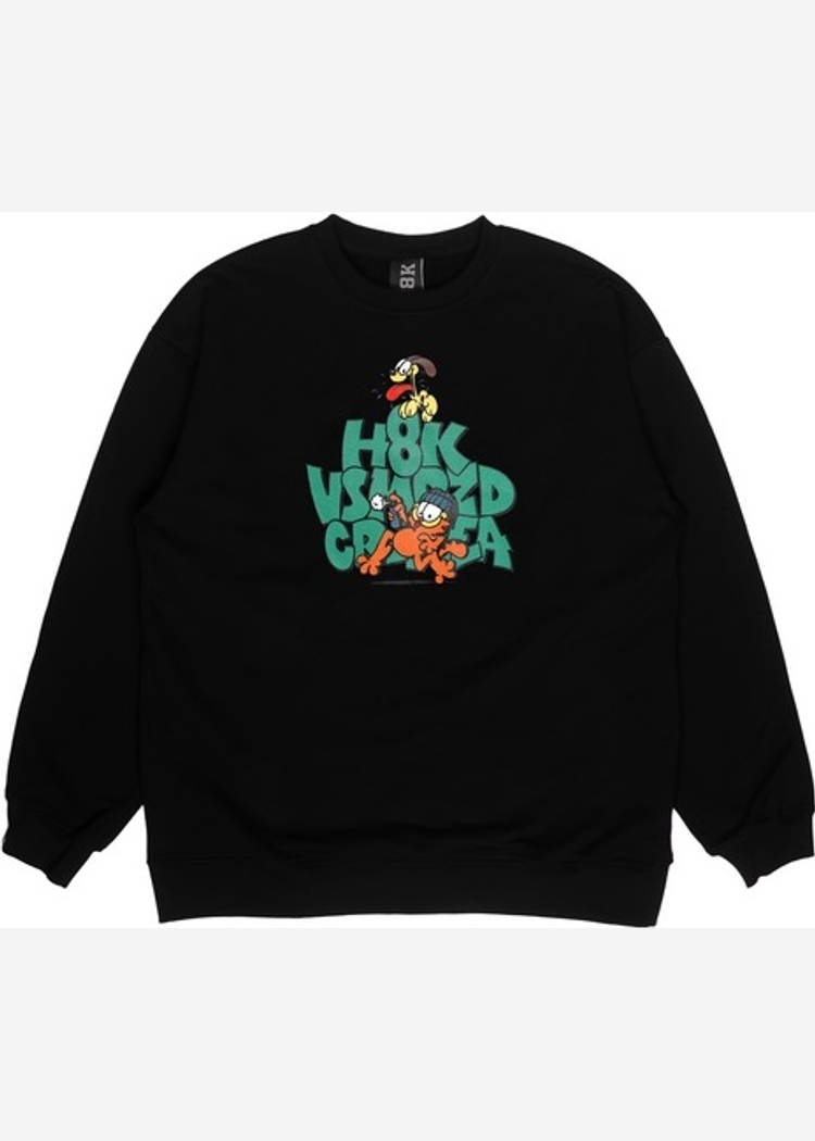 Свитшот "Гарфилд", черный