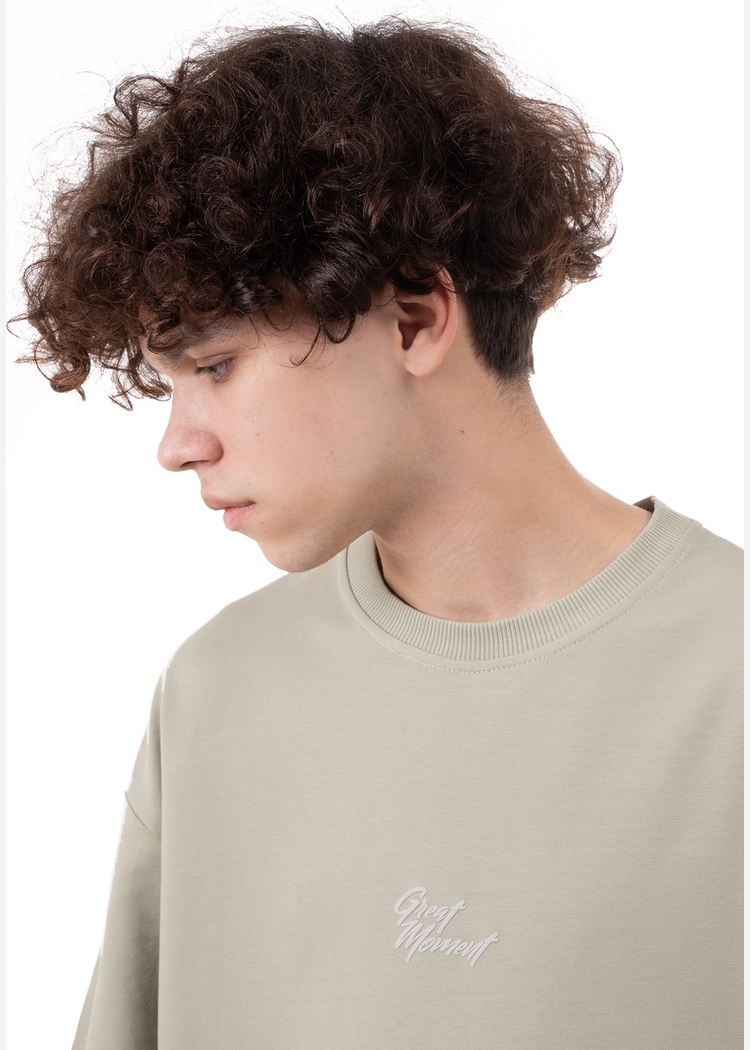 Футболка Great Moment 602 серо-бежевая