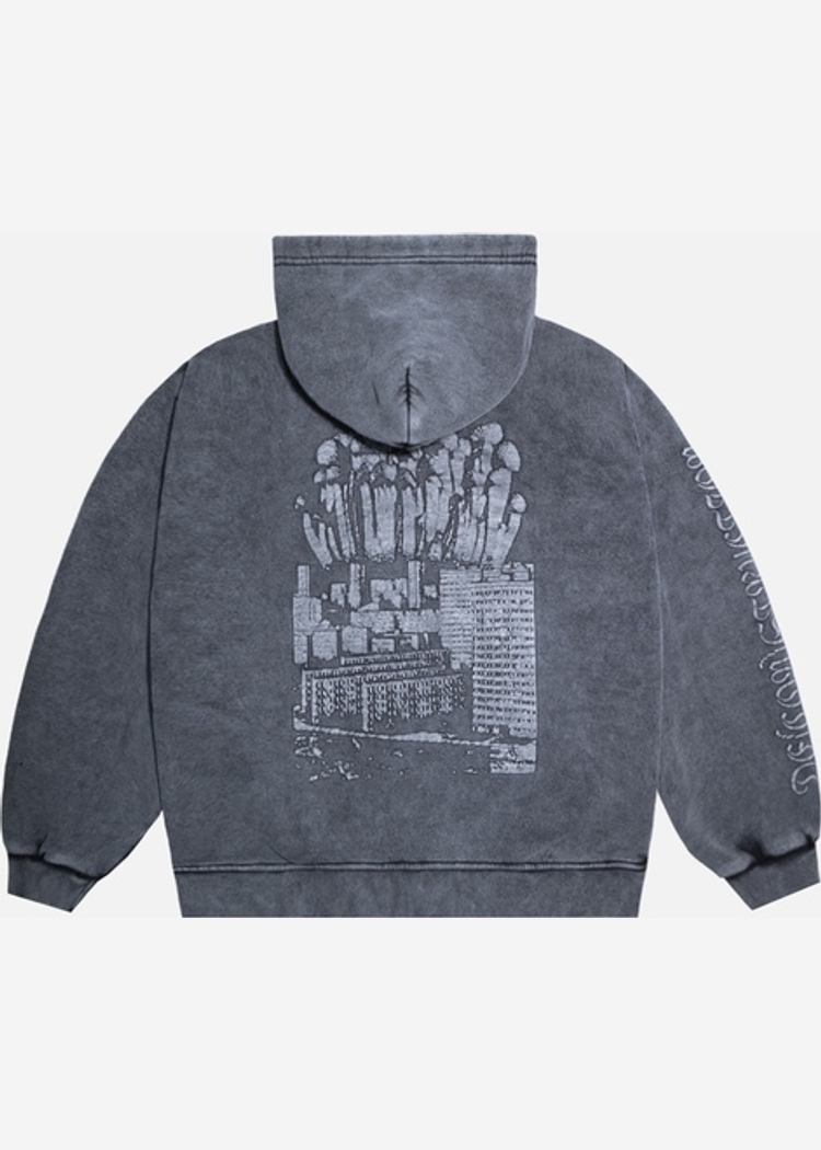 Худи ISSAYA Omen Stone Wash/черный