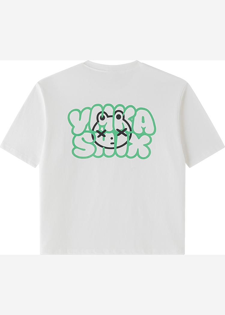 Футболка YMKASHIX Logo Face белая унисекс