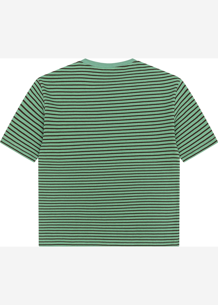 Футболка YMKASHIX Stripe зеленый/коричневый