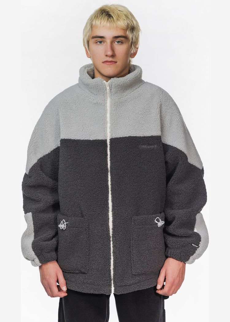 Куртка YMKASHIX Furry Big Logo HTF серая мужская