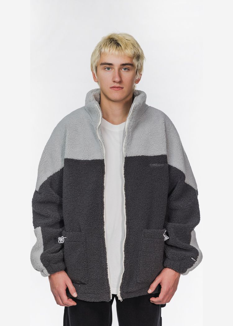 Куртка YMKASHIX Furry Big Logo HTF серая мужская