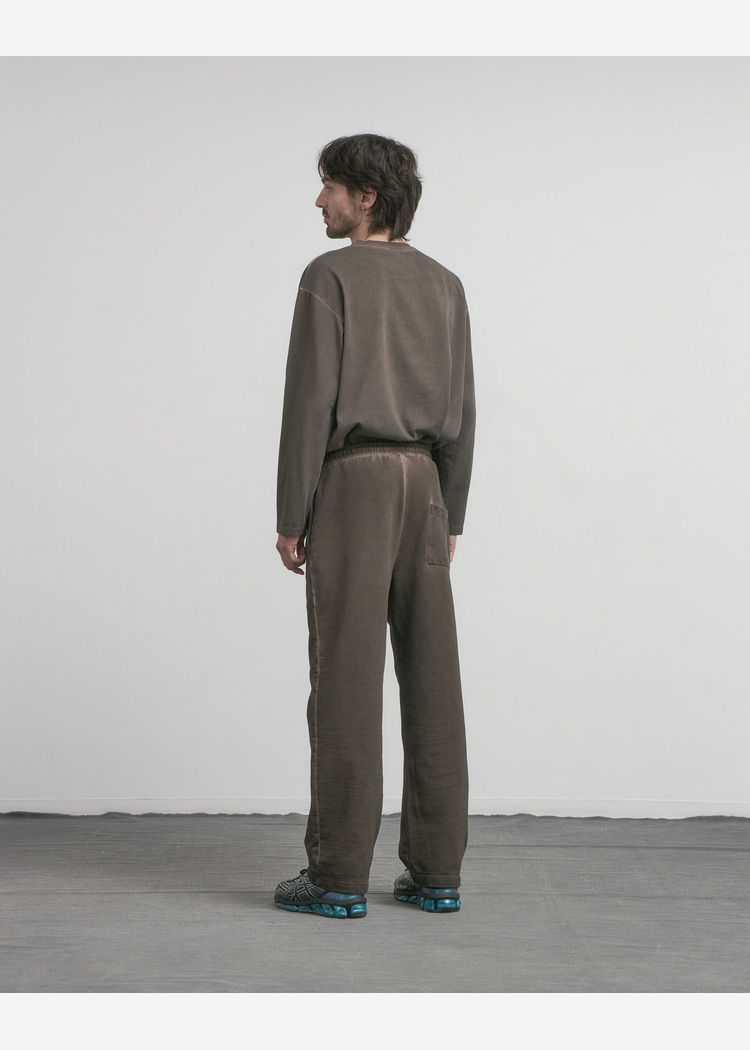  Брюки s10e07 GD с вышивкой Washed Brown коричневые унисекс