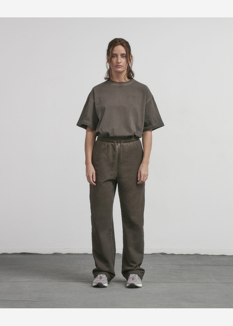  Брюки s10e07 GD с вышивкой Washed Brown коричневые унисекс