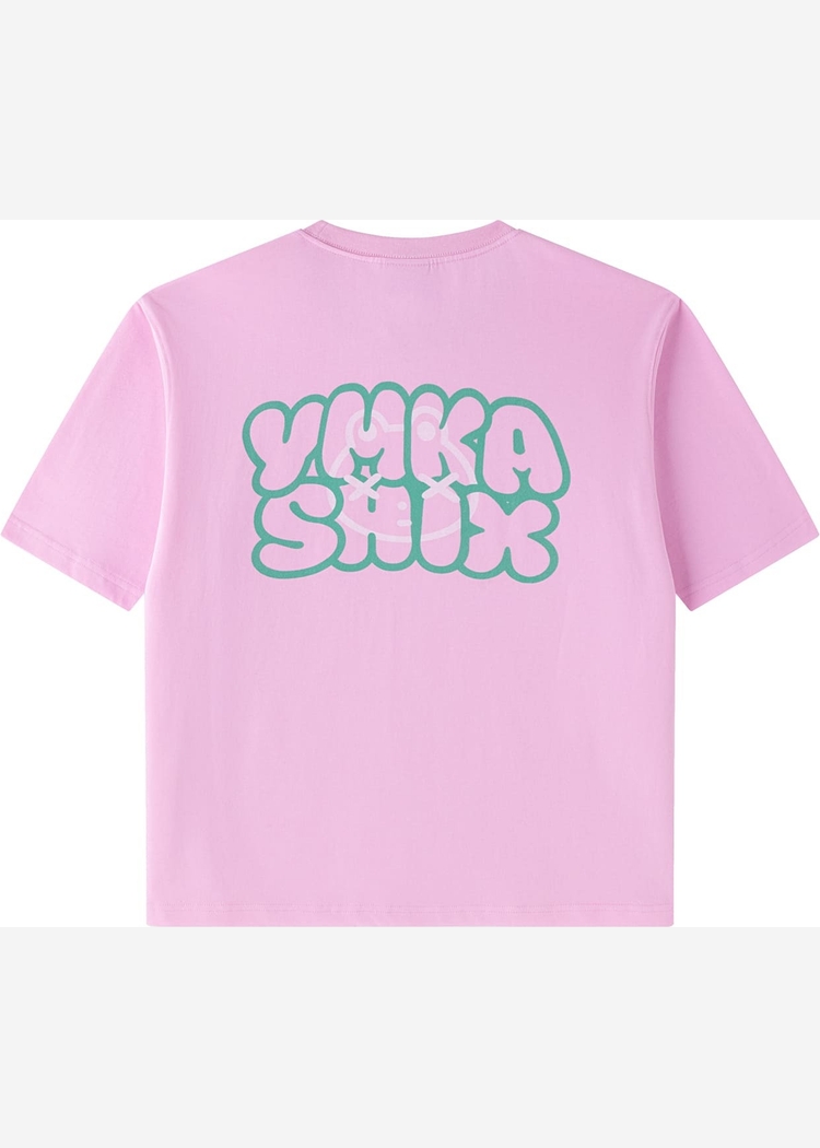 Футболка YMKASHIX Logo Face розовый