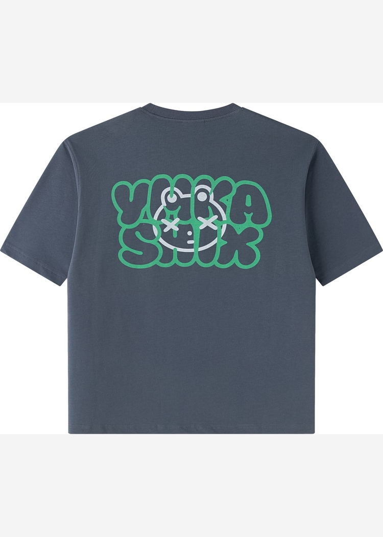 Футболка YMKASHIX Logo Face пыльно-синий