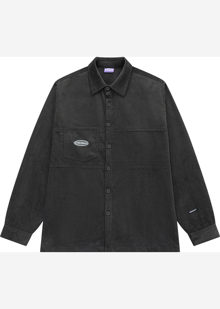 Рубашка YMKASHIX Velvet Button угольная унисекс