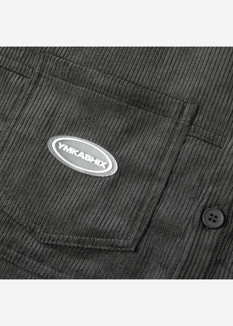 Рубашка YMKASHIX Velvet Button угольная унисекс