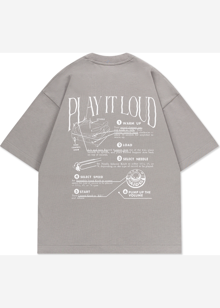 LOUD RLXD HW TEE steel.grey футболка