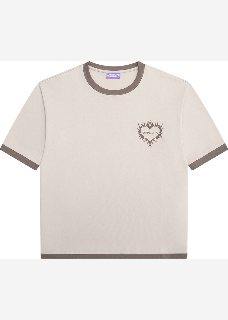 Футболка YMKASHIX Heart ванильная унисекс