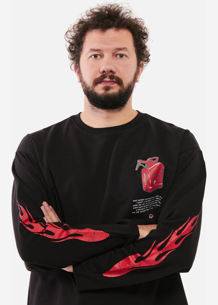 Лонгслив ANTEATER Phat тёмно-серый унисекс