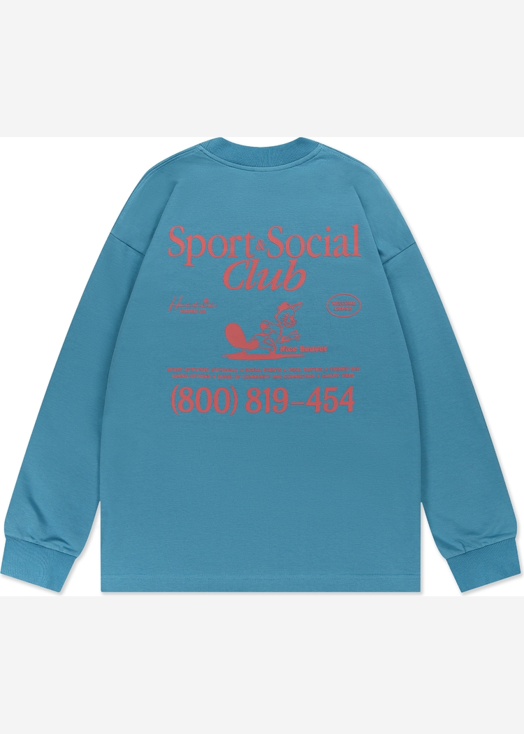 Лонгслив NICE BEAVER RLXD FIRM LS TEE синий унисекс