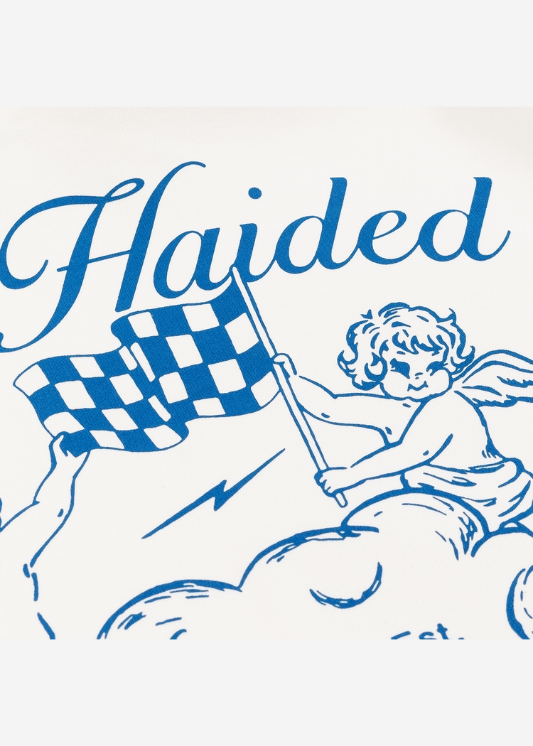 Худи CHECKERED FLAG RLXD HW HOD ecru белое унисекс