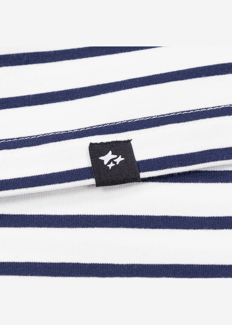 Лонгслив 155 RLXD FIRM LS TEE бело-синий в полоску унисекс