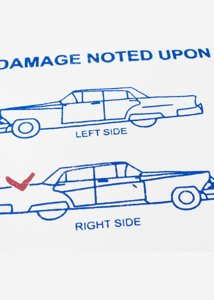 Футболка DAMAGE RLXD HW TEE белая унисекс