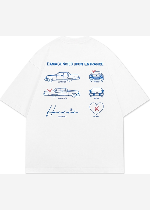 Футболка DAMAGE RLXD HW TEE белая унисекс