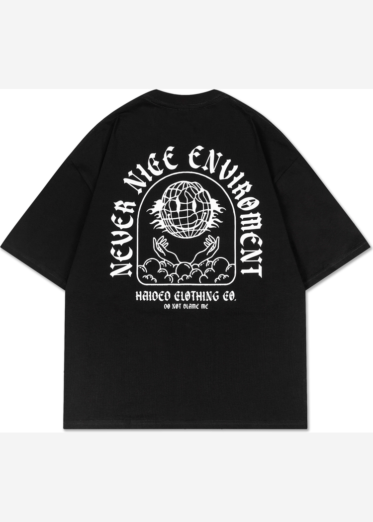 Футболка NICE BEAVER RLXD HW TEE чёрный унисекс