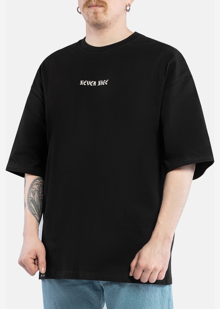 Футболка NICE BEAVER RLXD HW TEE чёрный унисекс