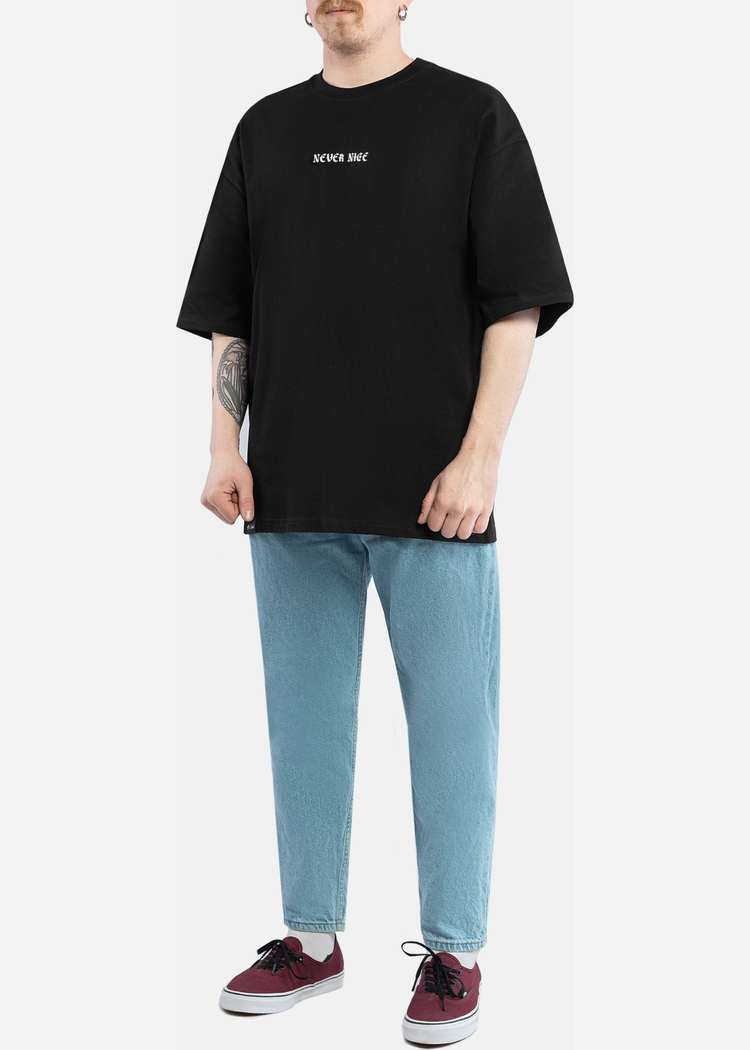 Футболка NICE BEAVER RLXD HW TEE чёрный унисекс