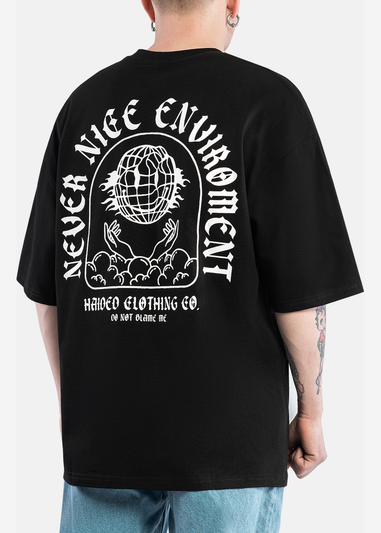 Футболка NICE BEAVER RLXD HW TEE чёрный унисекс