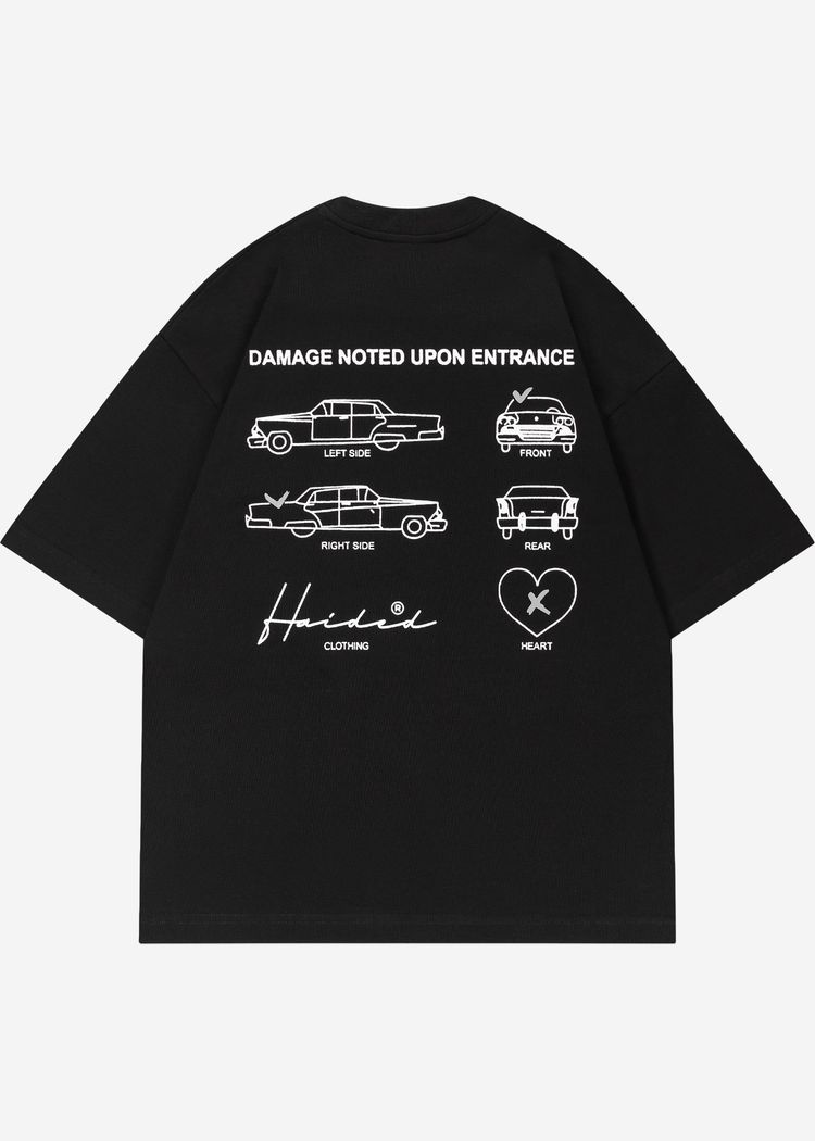 Футболка DAMAGE RLXD HW TEE чёрная унисекс