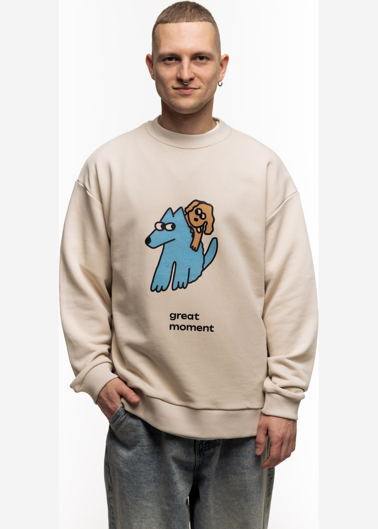 Свитшот бежевый Moment 2 Dog beige