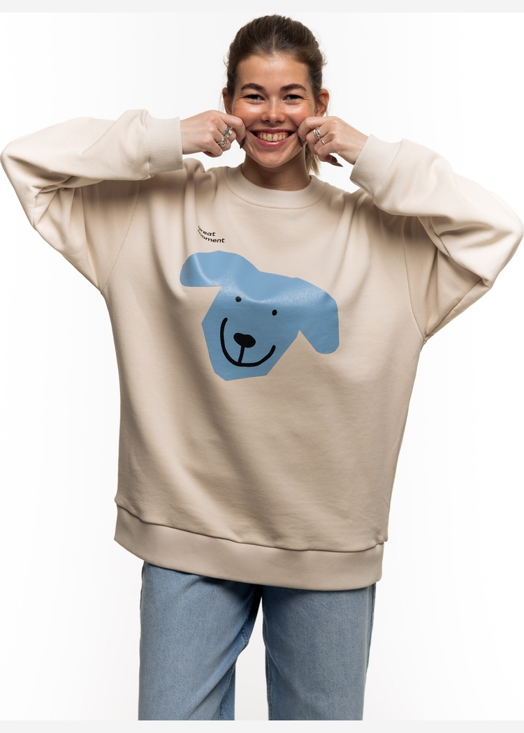Свитшот  бежевый Moment Blue Big Dog beige