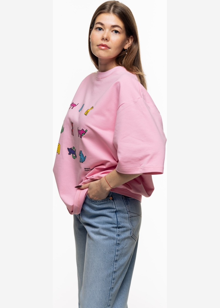 Футболка SGM Много Собак light rose светло-розовая