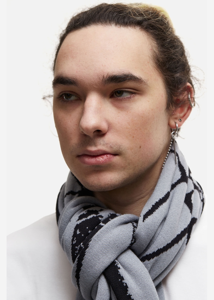 Шарф ANTEATER Scarf-Black-Grey