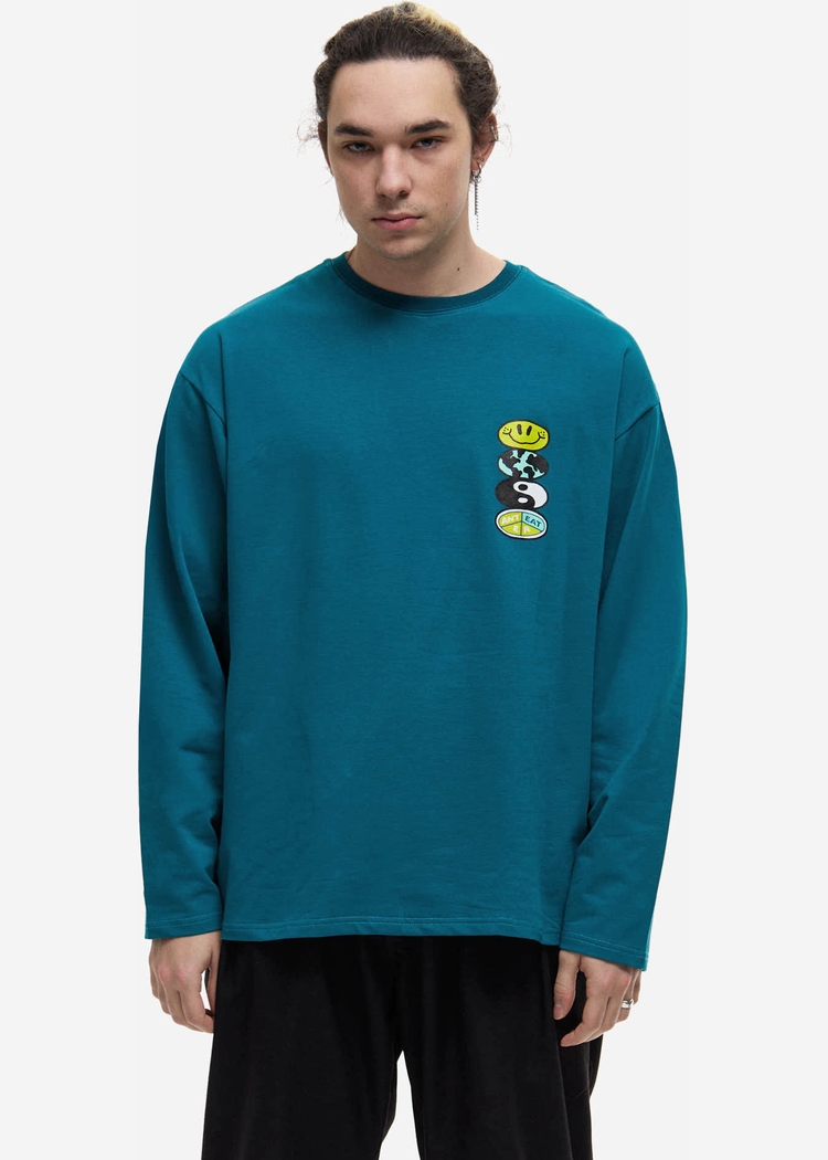 Лонгслив ANTEATER Phat-Long114 морская волна