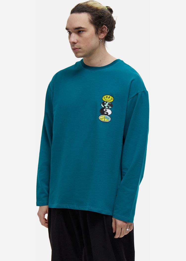 Лонгслив ANTEATER Phat-Long114 морская волна