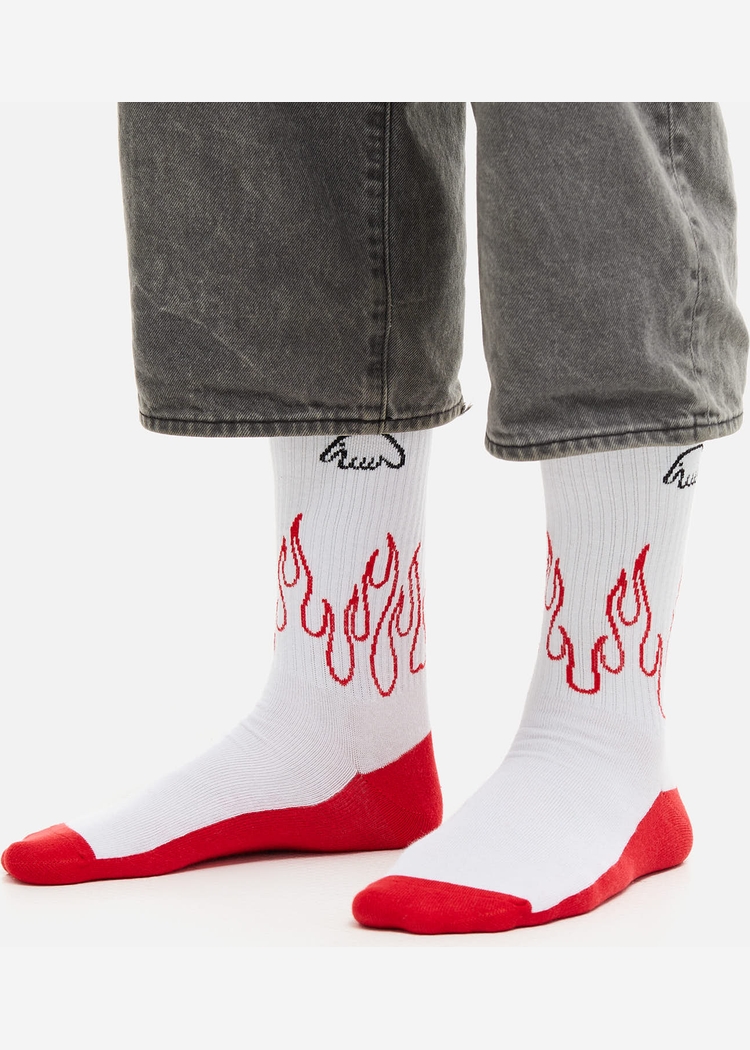 Носки ANTEATER Fire белые красные