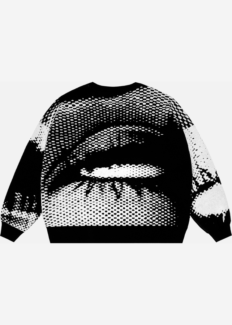 Джемпер ISSAYA Eyes Of Destruction/черный-белый