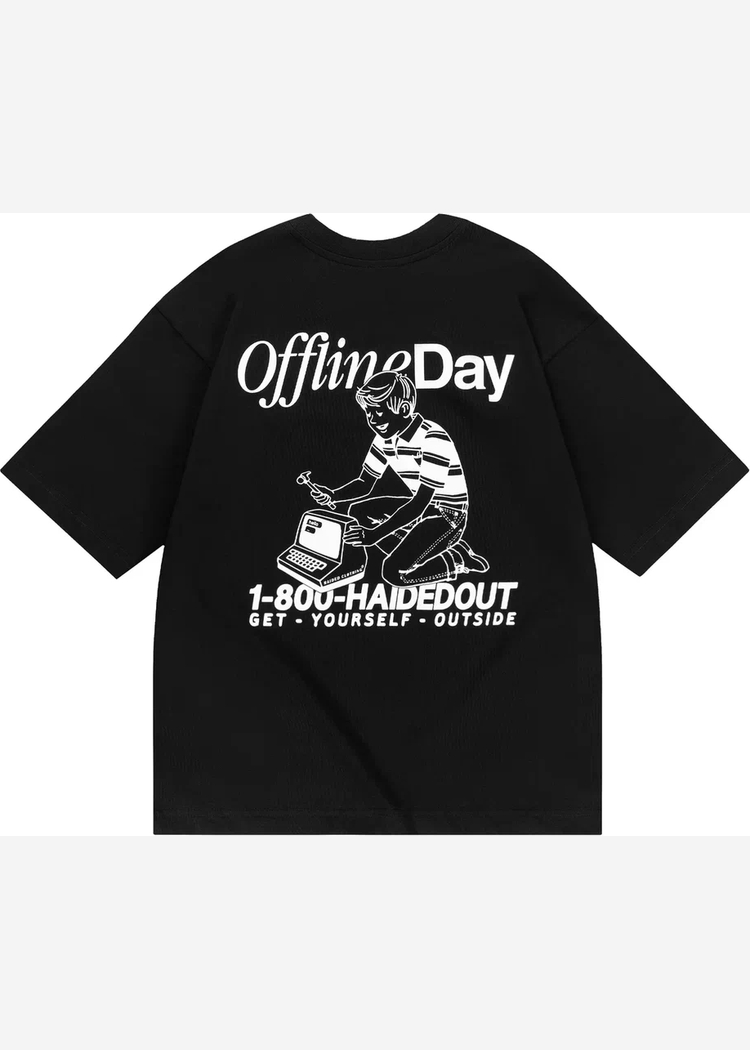 OFFLINE DAY RLXD HW TEE black футболка