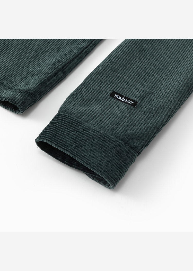 Рубашка YMKASHIX Velvet Button темно-изумрудная