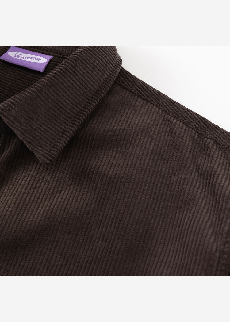 Рубашка YMKASHIX Velvet Button т.-коричневая